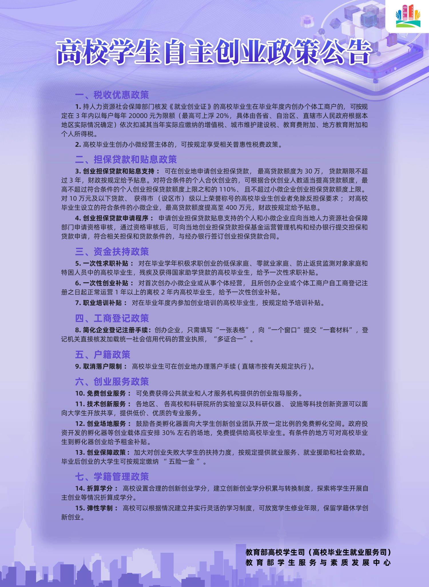 普通高校学生自主创业政策公告(1)_00.jpg